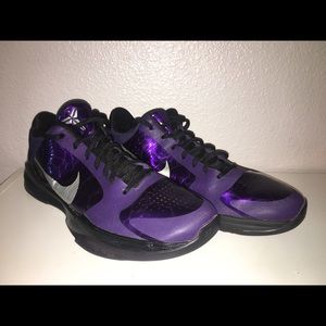 Nike Purple and Black Kobe 5 Basketball Shoes